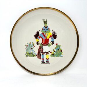 Hummingbird Kachina Limited Edition Decorative Plate Vintage 1970's 10 3/4''